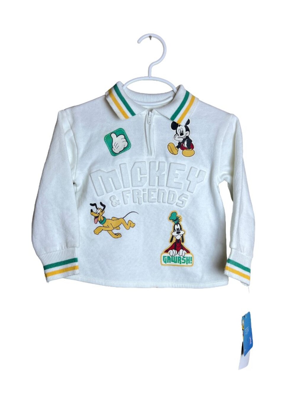 Disney Mickey & Friends NWT White Pullover Sweatshirt 18M